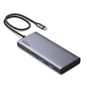 UGREEN 35625 8 in 1 USB-C Docking Station with MST for Windows Dual HDMI + DP with 10Gbps USB A + C & 100W PD
