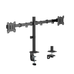 LDT110-C024 dual monitor clamp mount desk installation