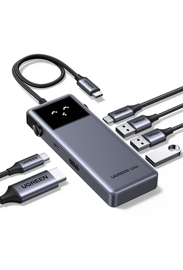 UGREEN UNO 6-in-1 USB-C Hub 75177 with 4K HDMI, USB-A 3.2, USB-C 3.2 and 100W PD Charging