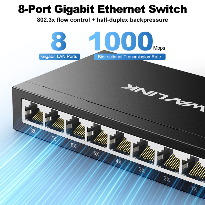 WAVLINK WL-NW908G1 8-Port Gigabit Ethernet Switch