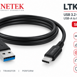 Linetek LTK-AC USB 3.2 Gen 2 USB-A Male to USB-C Male Cable 5M 10M